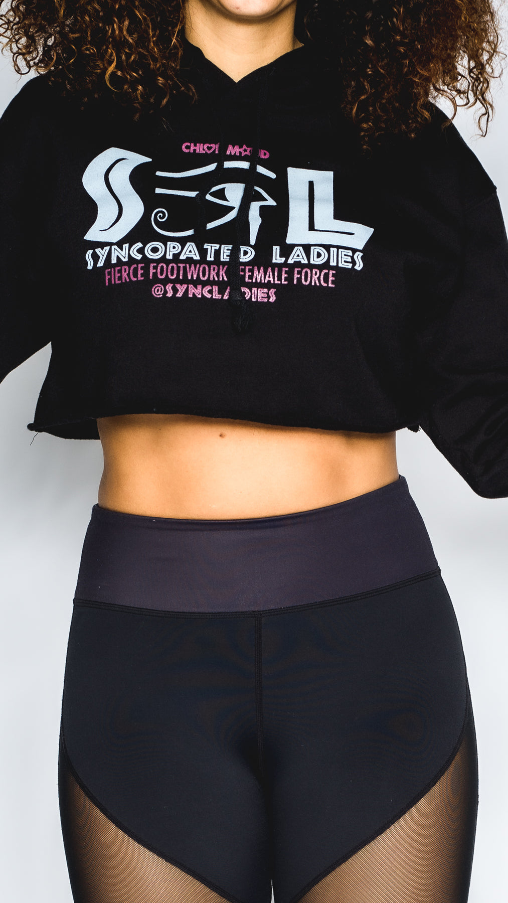 Syncopated Ladies EYE - Black Cropped Hoodie – Chloeandmaud