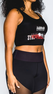 Syncopated Ladies Silhouette - Black Cropped Tank