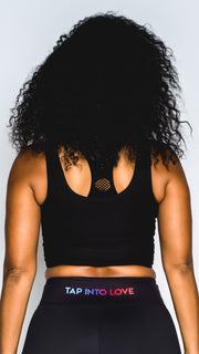 Syncopated Ladies Silhouette - Black Cropped Tank